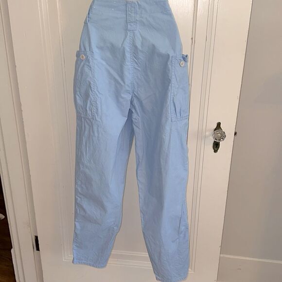 Vintage 70s/80s Jackson Square Light Blue High-Waisted Cotton Pants - Picture 6 of 10